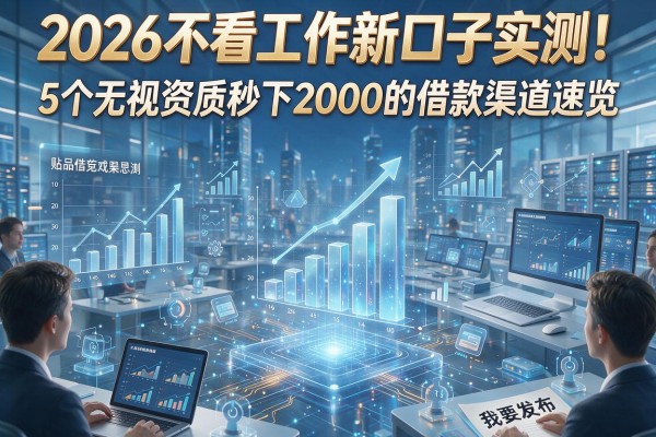 2026不看工作新口子实测!5个无视资质秒下2000的借款渠道速览