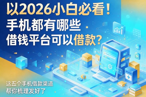 2026小白必看！手机都有哪些借钱平台可以借款？这五个手机借款渠道帮你梳理好了