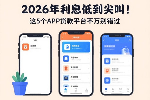 2026年利息低到尖叫!这5个APP贷款平台千万别错过