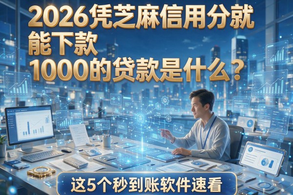 2026凭芝麻信用分就能下款1000的贷款是什么?这5个秒到账软件速看!