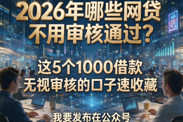2026年哪些网贷不用审核通过？这5个1000借款无视审核的口子速收藏