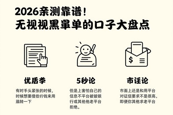 2026亲测靠谱！无视黑名单的口子大盘点，这5个不看黑名单的口子秒下3000
