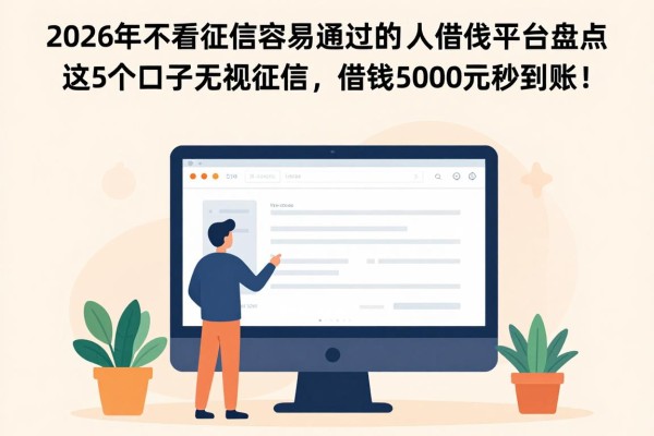 2026年不看征信容易通过的个人借钱平台盘点：这5个口子无视征信，借钱5000元秒到账！