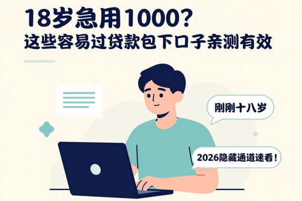 18岁急用1000？这些容易过的贷款包下口子亲测有效，2026隐藏通道速看！