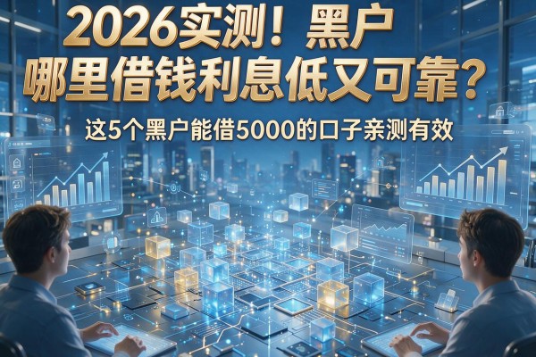2026实测！黑户哪里借钱利息低又可靠？这5个黑户能借5000的口子亲测有效