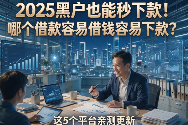 2025黑户也能秒下款!哪个借款容易借钱容易下款?这5个平台亲测更新