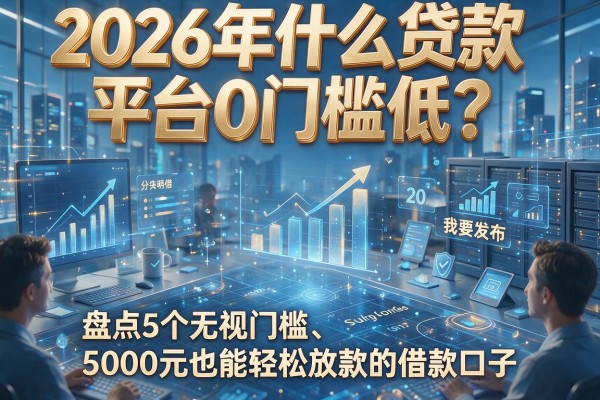 2026年什么贷款平台0门槛低？盘点5个无视门槛、5000元也能轻松放款的借款口子