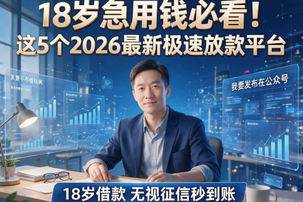18岁急用钱必看！这5个2026最新极速放款平台，18岁借款无视征信秒到账