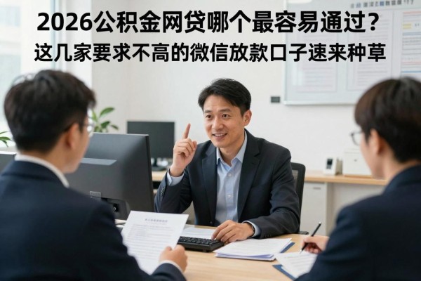 2026公积金网贷哪个最容易通过？这几家要求不高的微信放款口子速来种草