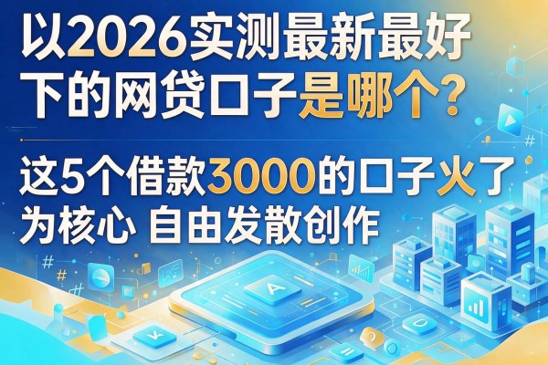 2026实测最新最好下的网贷口子是哪个?这5个借款3000的口子火了