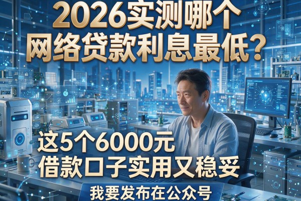 2026实测哪个网络贷款利息最低？这5个6000元借款口子实用又稳妥！