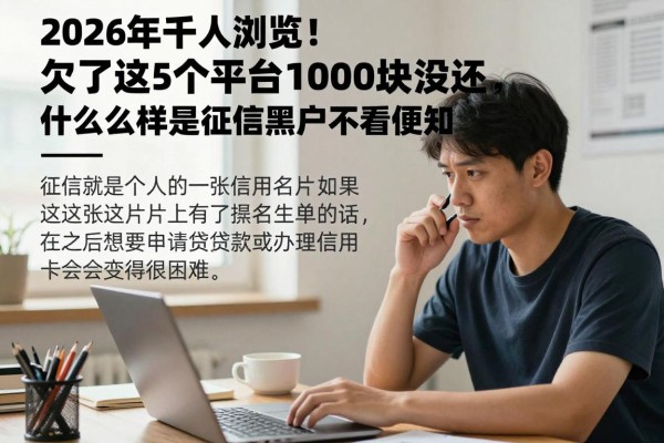 2026年千人浏览！欠了这5个平台1000块没还，什么样是征信黑户一看便知