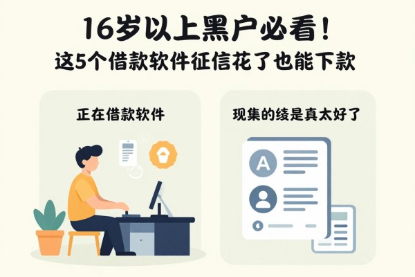16岁以上黑户必看!这5个借款软件征信花了也能下款