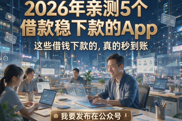 2026年亲测5个借款稳下款的App，这些借钱下款的App真的秒到账！