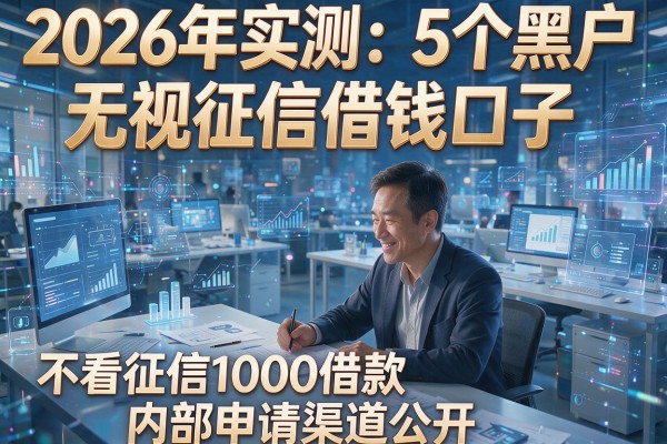 2026年实测:5个黑户无视征信借钱口子,不看征信1000借款内部申请渠道公开!