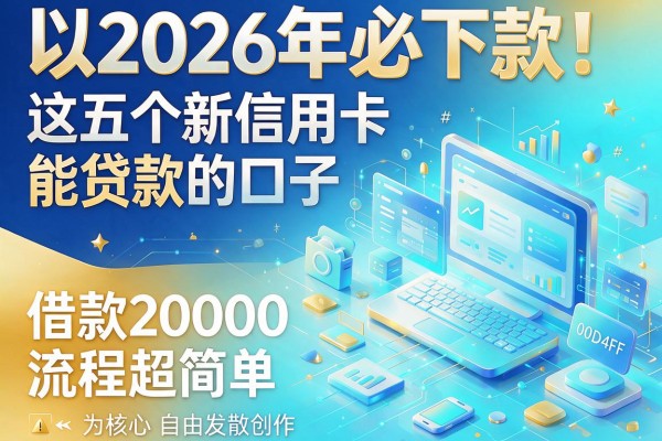 2026年必下款！这五个新信用卡能贷款的口子，借款20000流程超简单