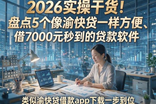 2026实操干货！盘点5个像渝快贷一样方便、借7000元秒到的贷款软件，类似渝快贷借款app下载一步到位