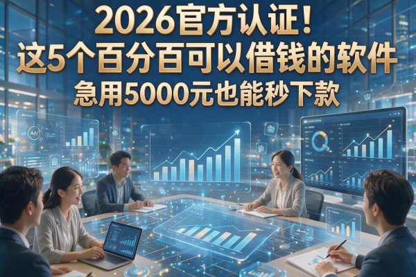 2026官方认证！这5个百分百可以借钱的软件，急用5000元也能秒下款