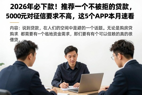 2026年必下款！推荐一个不被拒的贷款，5000元对征信要求不高，这5个APP本月速看