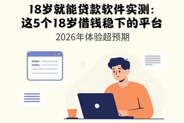 18岁就能贷款软件实测：这5个18岁借钱稳下的平台，2026年体验超预期