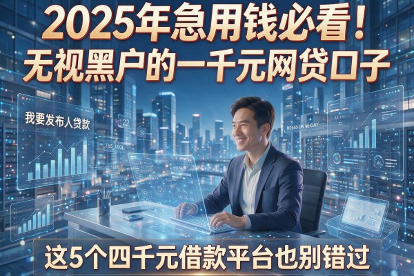 2025年急用钱必看！无视黑户的一千元网贷口子，这5个四千元借款平台也别错过