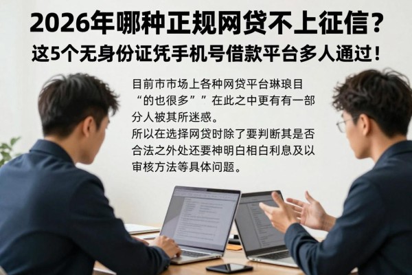 2026年哪种正规网贷不上征信？这5个无身份证凭手机号借款平台多人通过！