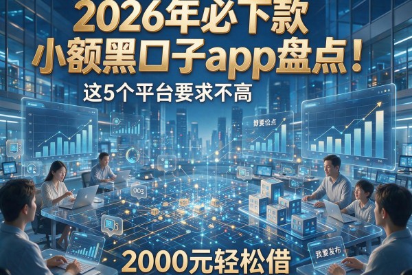 2026年必下款小额黑口子app盘点！这5个平台要求不高，2000元轻松借！