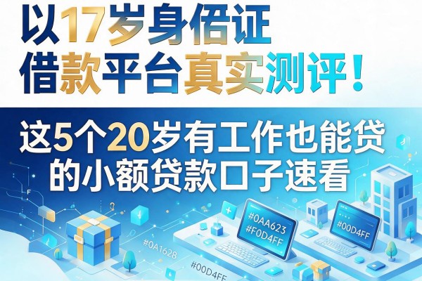 17岁身份证借款平台真实测评!这5个20岁有工作也能贷的小额贷款口子速看