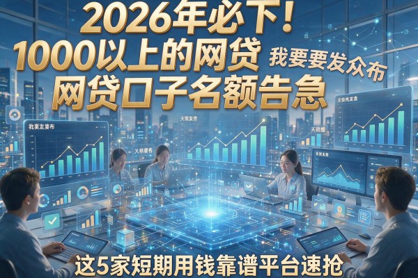 2026年必下!1000以上的网贷口子名额告急,这5家短期用钱靠谱平台速抢