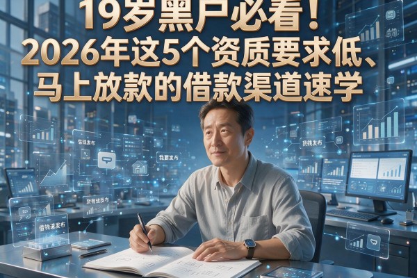 19岁黑户必看！2026年这5个资质要求低、马上放款的借款渠道速学