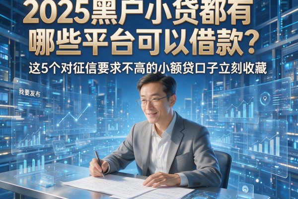 2025黑户小贷都有哪些平台可以借款？这5个对征信要求不高的小额贷口子立刻收藏！