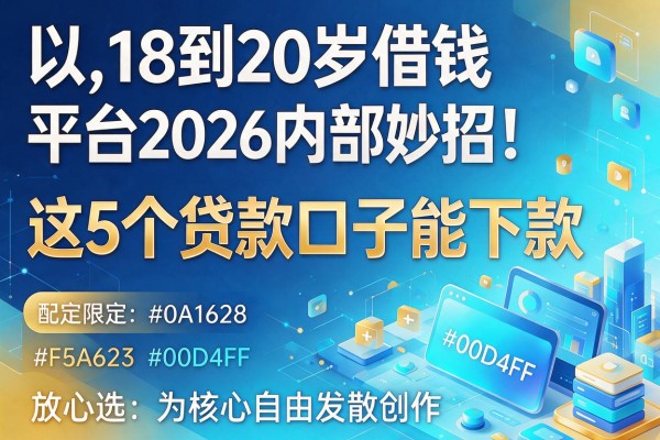 18到20岁借钱平台2026内部妙招！这5个贷款口子能下款，放心选
