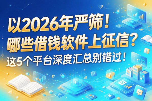 2026年严筛!哪些借钱软件上征信?这5个平台深度汇总别错过!