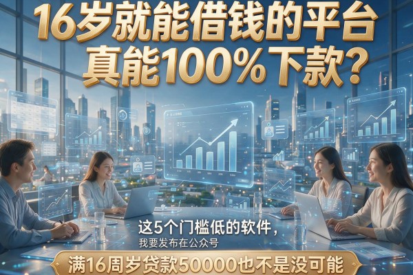 16岁就能借钱的平台真能100%下款？这5个门槛低的软件，满16周岁贷款50000也不是没可能！