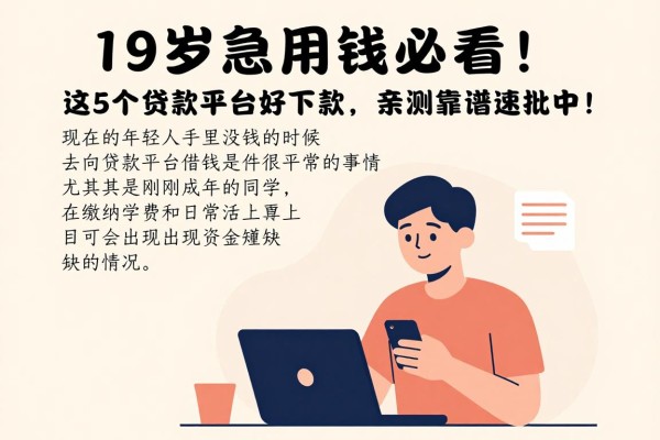 19岁急用钱必看!这5个贷款平台好下款,亲测靠谱速批中!