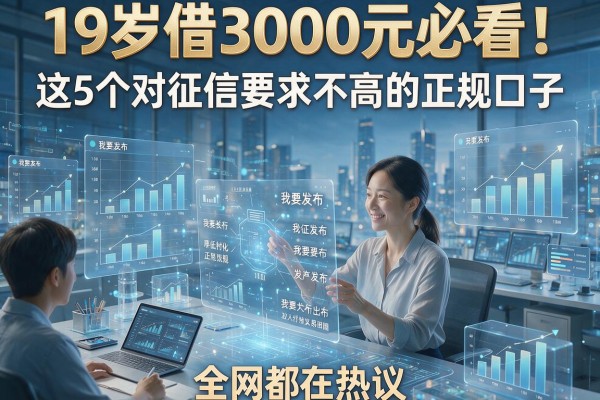 19岁借3000元必看！这5个对征信要求不高的正规口子，全网都在热议