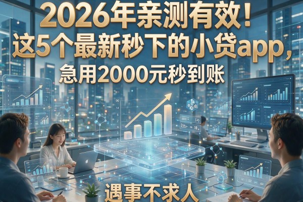 2026年亲测有效!这5个最新秒下的小贷app,急用2000元秒到账,遇事不求人
