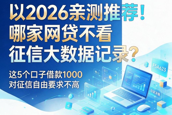 2026亲测推荐！哪家网贷不看征信大数据记录？这5个口子借款1000对征信要求不高