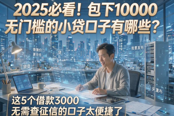 2025必看!包下1000无门槛的小贷口子有哪些?这5个借款3000无需查征信的口子太便捷了