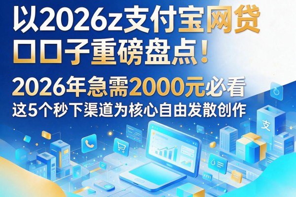 2026z支付宝网贷口子重磅盘点！2026年急需2000元必看这5个秒下渠道