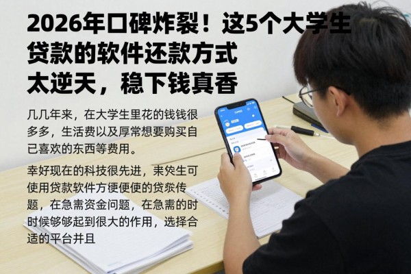 2026年口碑炸裂！这5个大学生贷款的软件还款方式太逆天，稳下款真香