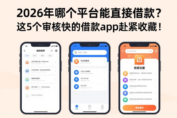 2026年哪个平台能直接借款？这5个审核快的借款app赶紧收藏！