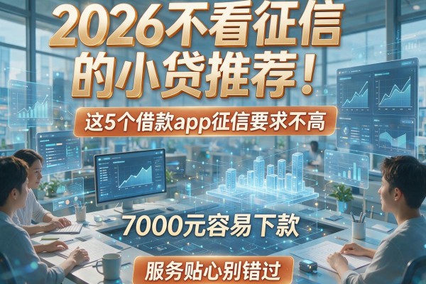 2026不看征信的小贷推荐！这5个借款app征信要求不高，7000元容易下款，服务贴心别错过