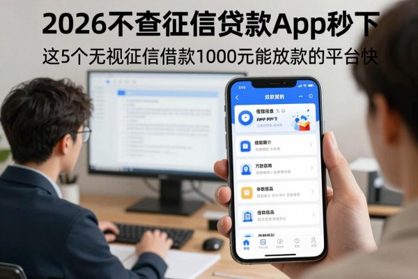 2026不查征信贷款app秒下,这5个无视征信借款1000元能放款的平台快!
