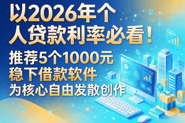 2026年个人贷款利率必看!推荐5个1000元稳下借款软件