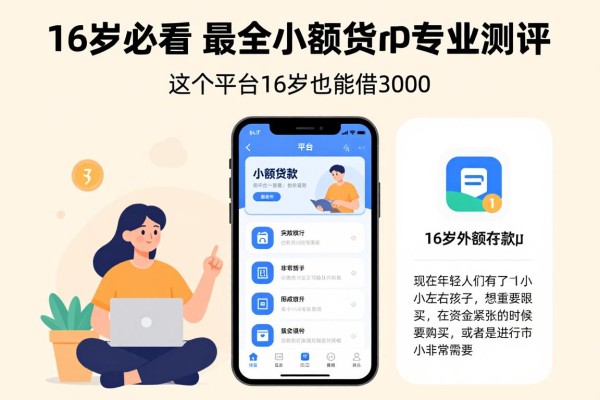 16岁必看！2026年最全小额贷款app专业测评，这5个平台16岁也能借3000