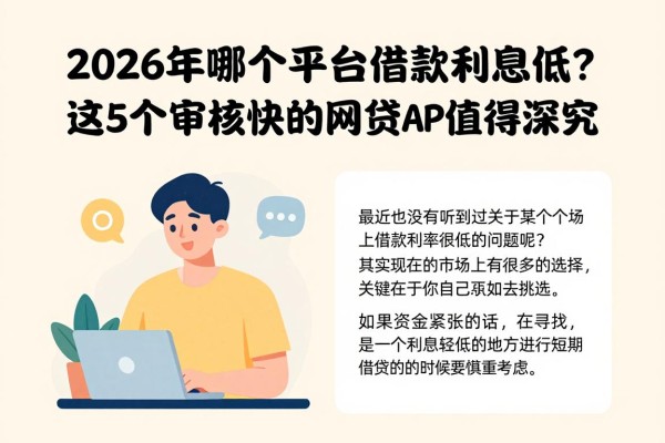 2026年哪个平台借款利息低？这5个审核快的网贷APP值得深究！