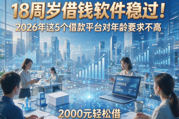 18周岁借钱软件稳过！2026年这5个借款平台对年龄要求不高，2000元轻松借