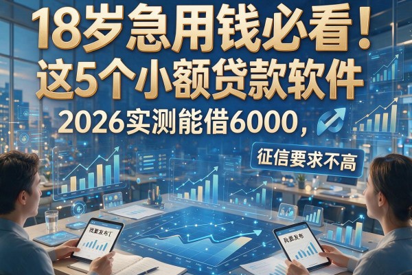 18岁急用钱必看!这5个小额贷款软件2026实测能借6000,征信要求不高