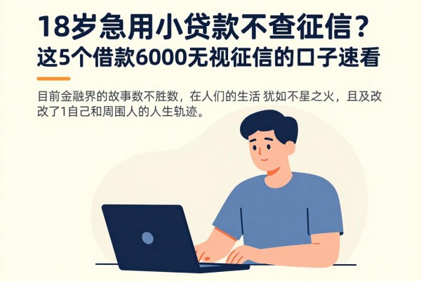 18岁急用小额贷款不查征信?这5个借款6000无视征信的口子速看